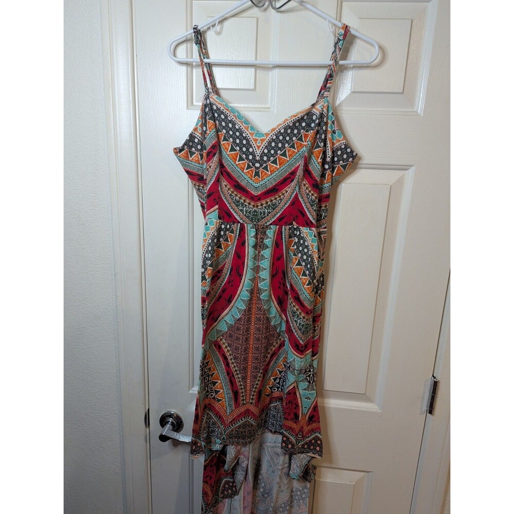 American Rag Womens Mini Fit & Flare Dress Size XL Floral Spaghetti Strap 44480